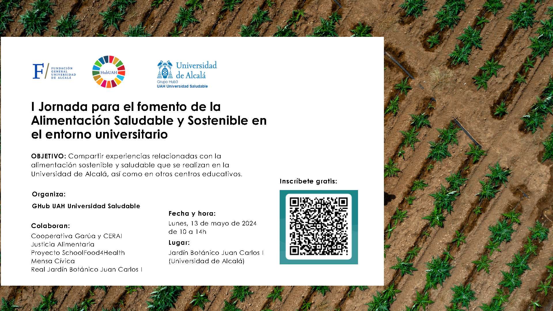 I Jornadas de Alimentación Saludable y Sostenible en el entorno universitario - Universidad de Alcalá